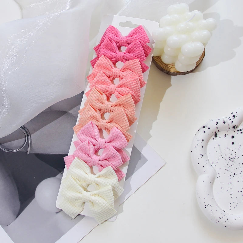 6/10 pçs/set nova fita  bowknot grampos de cabelo para crianças