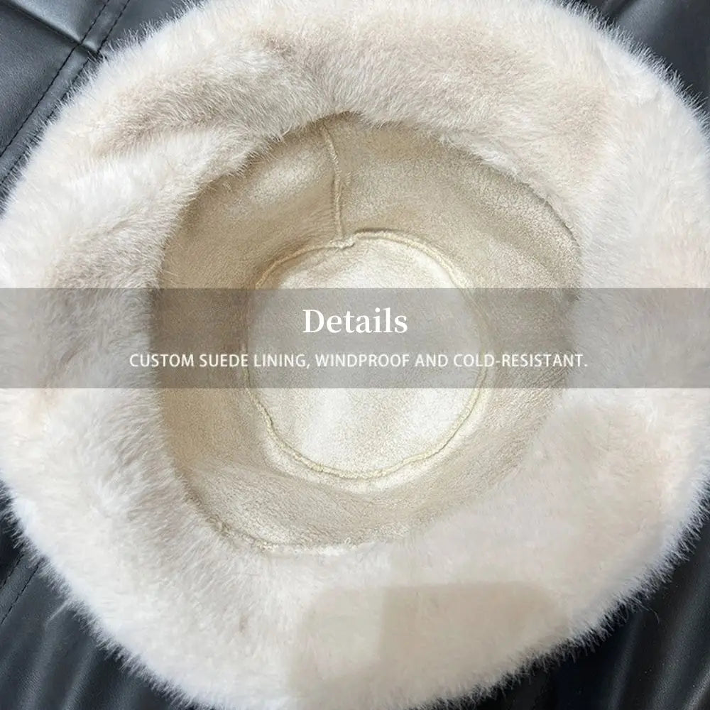 Chapéu bucket  para mulheres inverno de pelúcia