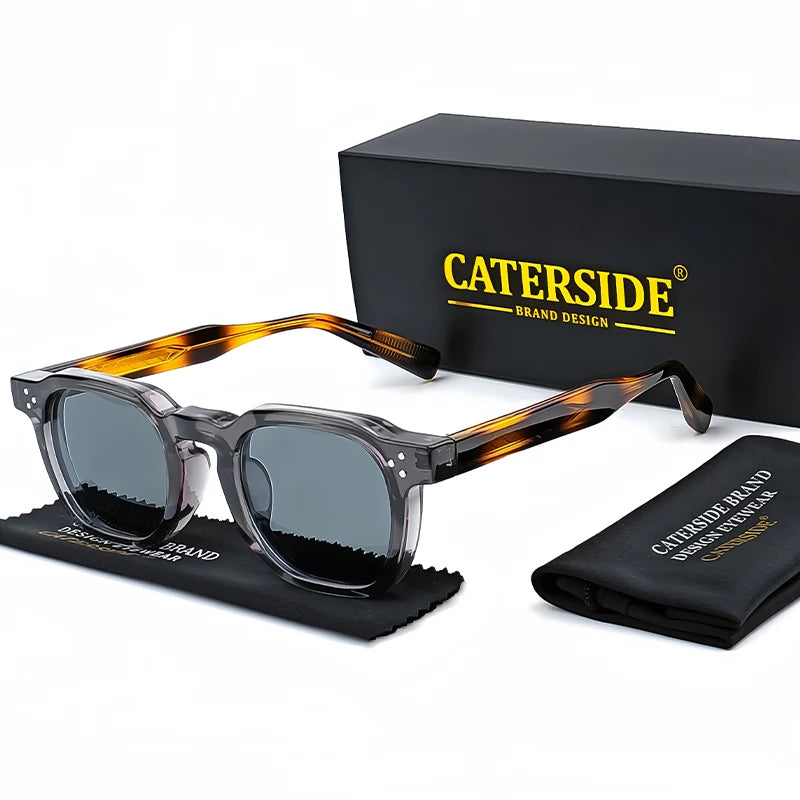 Óculos de Sol CATERSIDE Fashion Masculinos com Armação Pequena Quadrada