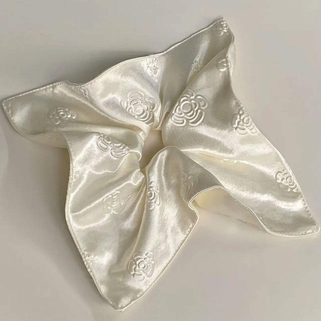 Xuxa de cabelo de cetim scrunchie lenço