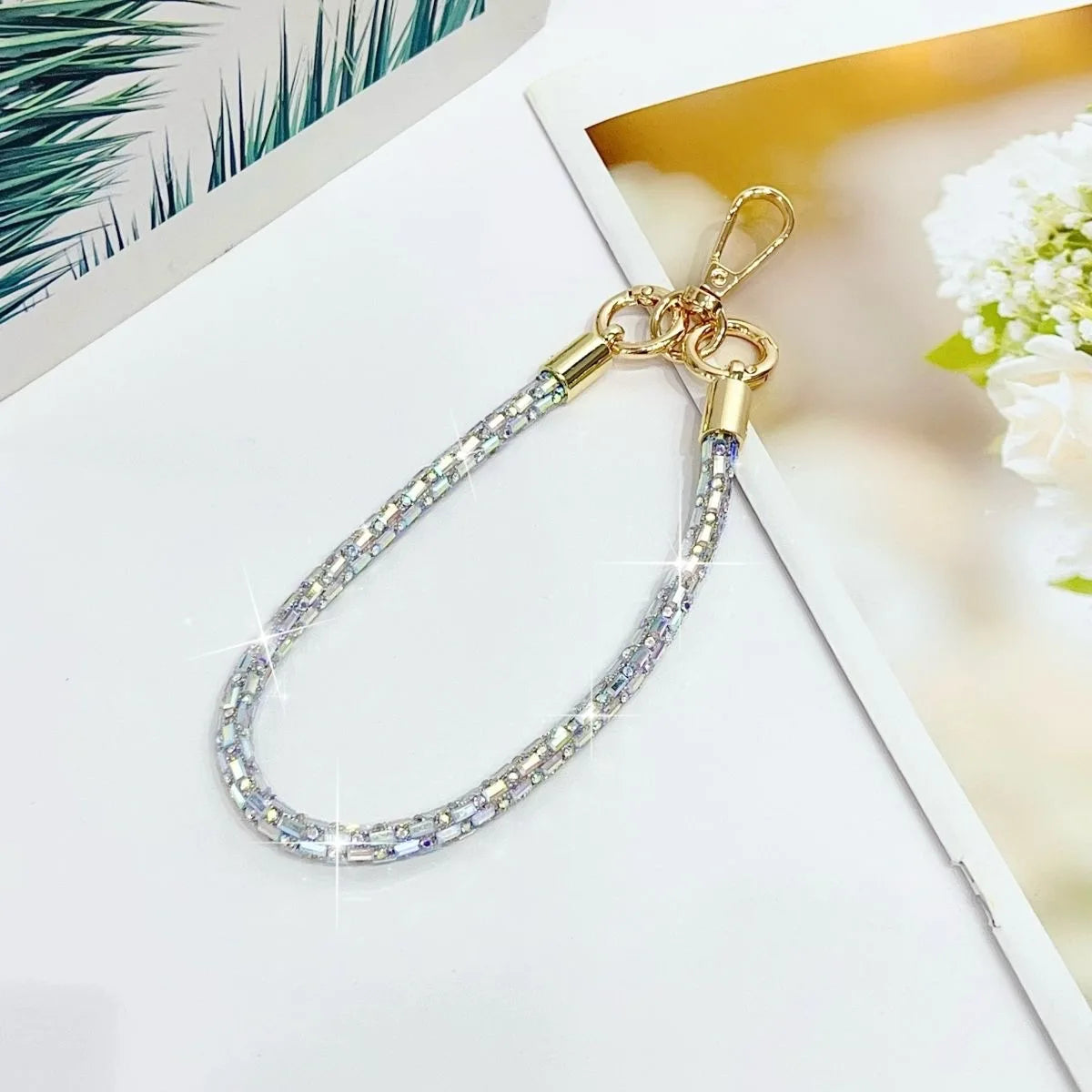 Cordão de telefone de cristal da moda high-end ins luxo