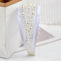 Tiara Elegante de Pérolas e Strass para Mulheres, Faixa de Cabelo Luxuosa Acolchoada