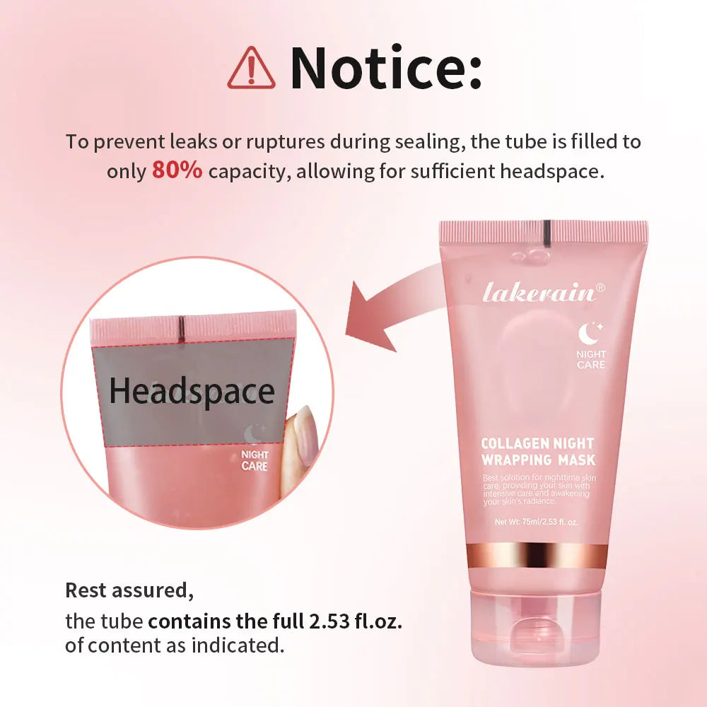 Lakerain-Colágeno hidrolisado para pele brilhante, máscara noturna, elasticidade