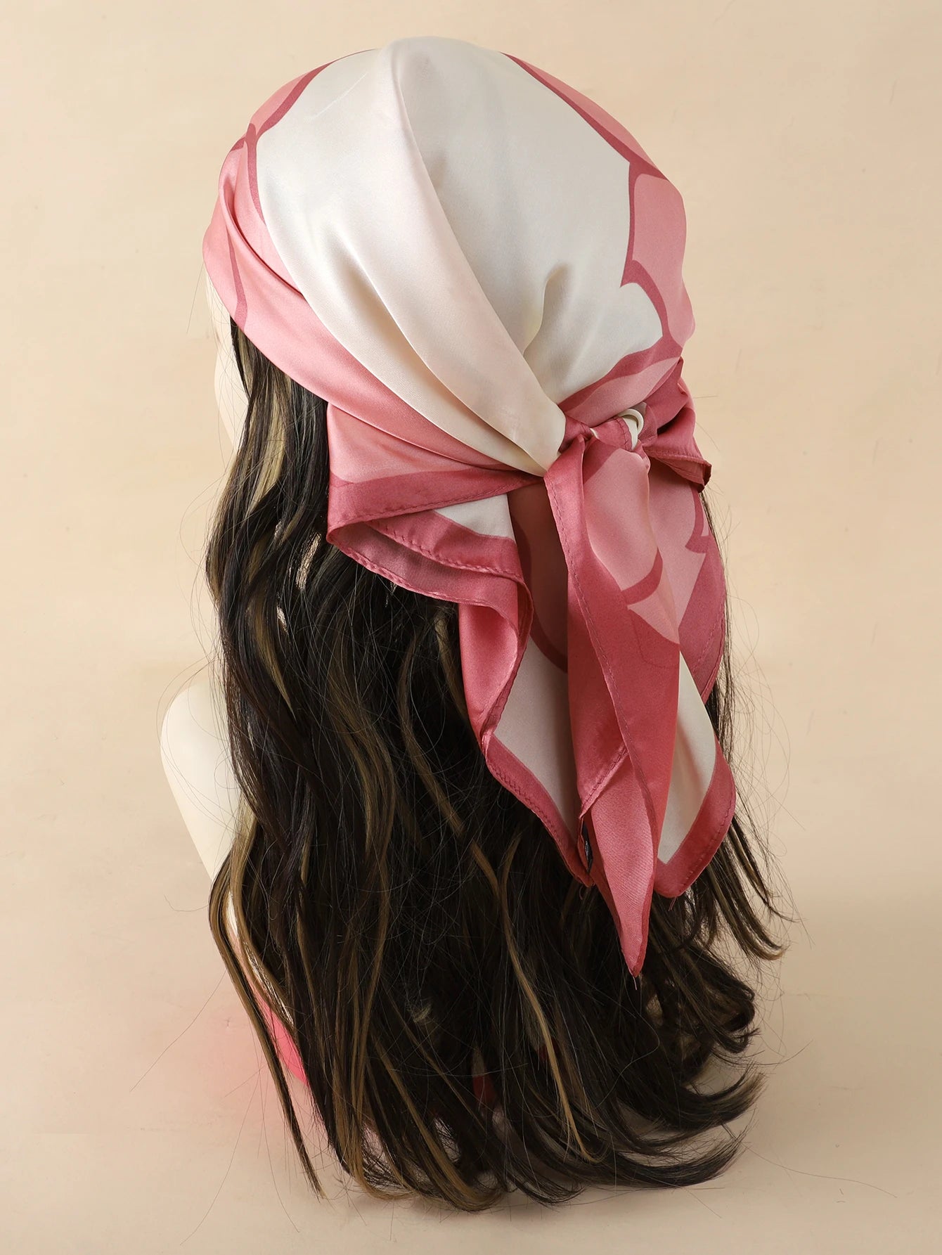 lenço quadrado de seda feminino pescoço laço de cabelo banda praia hijab lenço cabeça