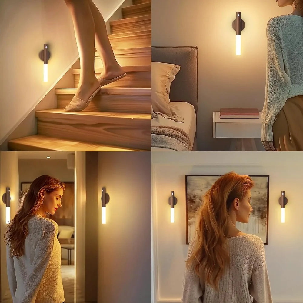 Led night light carregamento usb indução humana inteligente para armário de cabeceira casa guarda-roupa iluminação sensor movimento luz lâmpada led