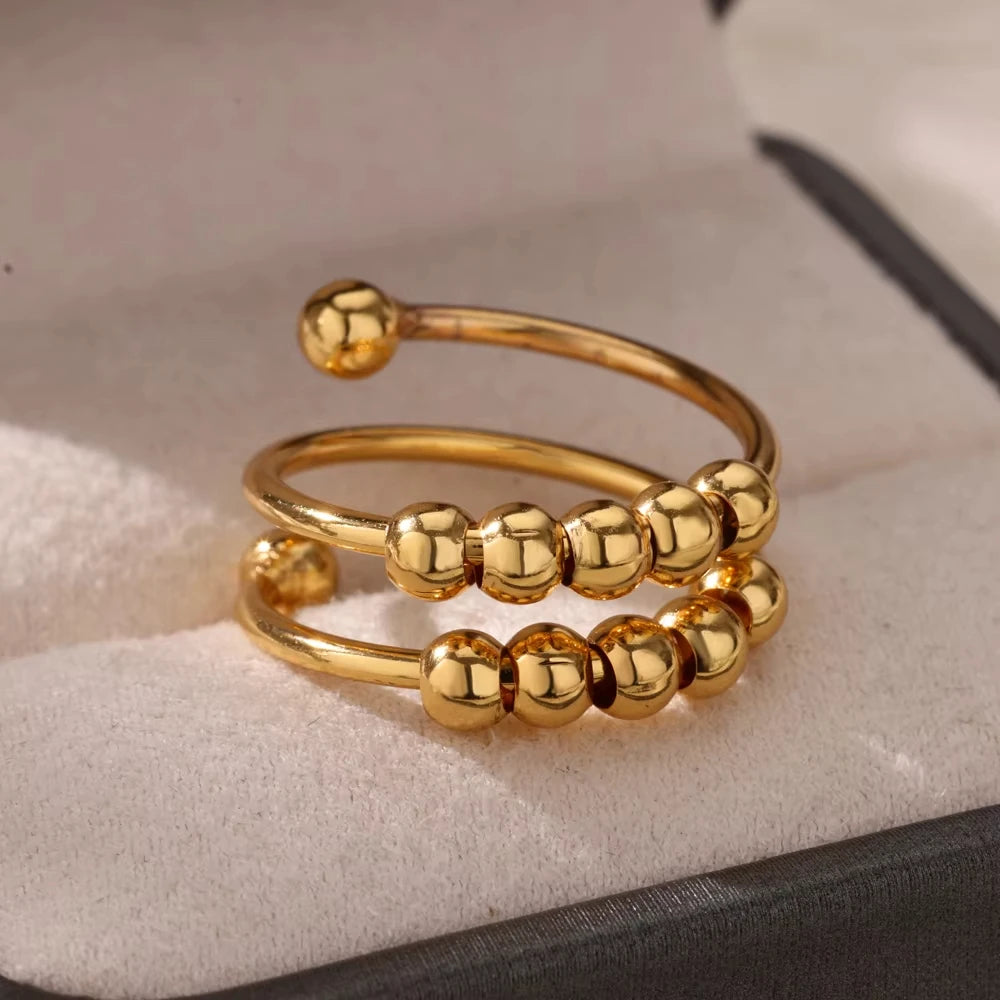 Anéis zircônia de aço inoxidável para mulheres luxo ajustavel