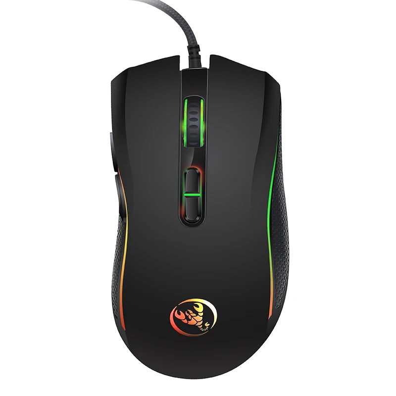 mouse gamer com fio gamer 7 botões 3200dpi led óptico usb