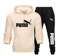 conjunto de moletom Puma com capuz e calças masculinas