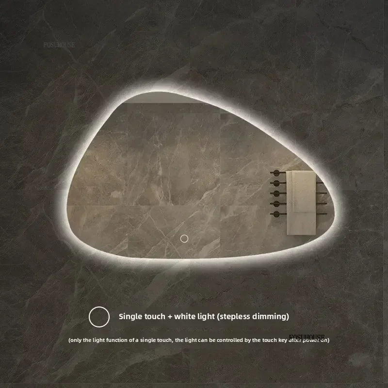 espelhos de  decoração irregular inteligente led luminoso