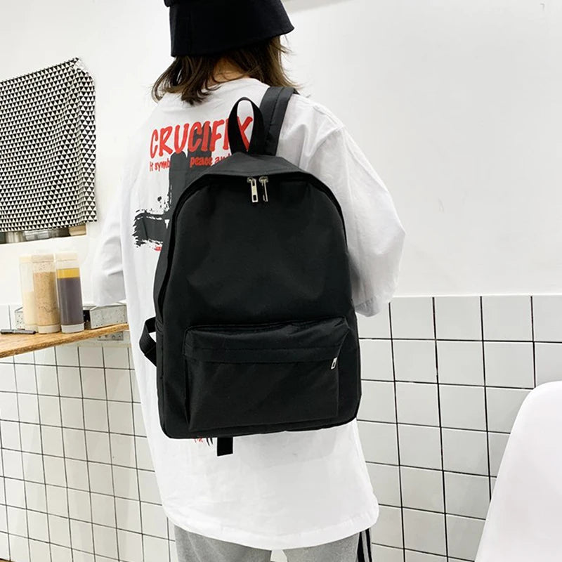 Mochila estudantil de grande capacidade para homens e mulheres