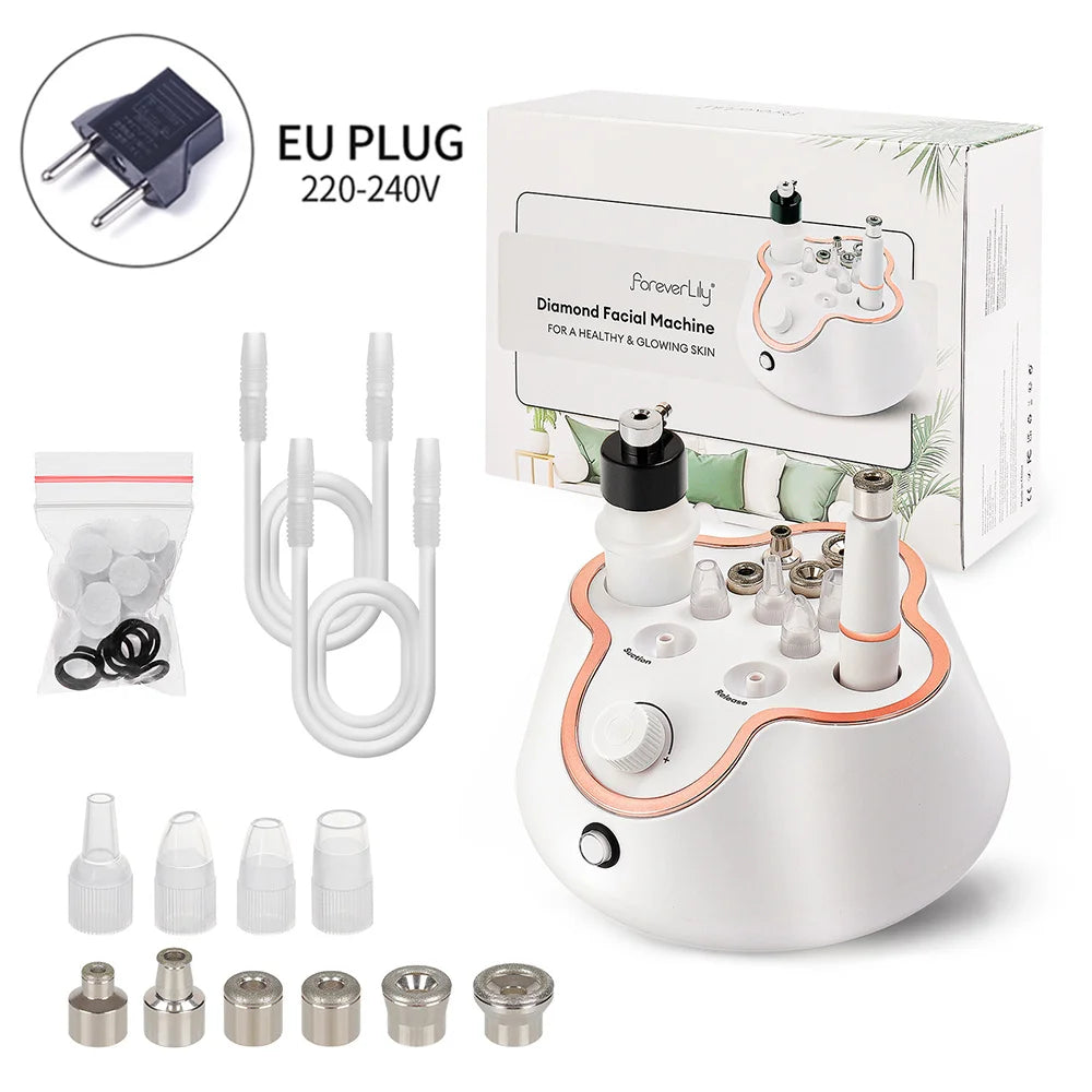 Foreverlily-Diamante Facial Peeling Máquina Uso Doméstico Profissional Microdermoabrasão Nano Spray De Água