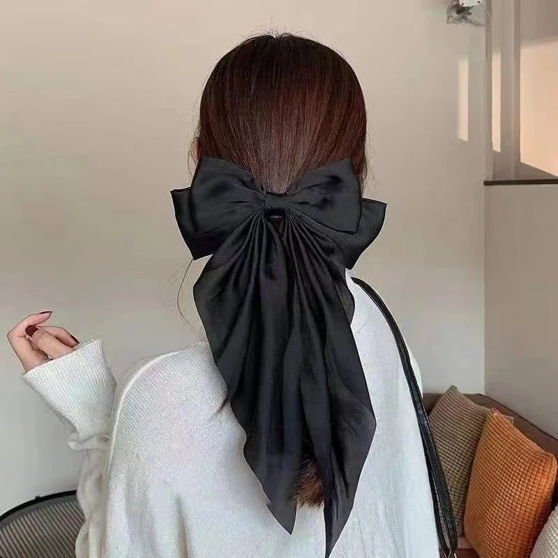 Monocromático Clip de cabelo , Grande Bowknot Presilhas