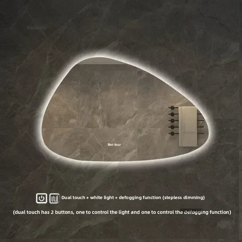 espelhos de  decoração irregular inteligente led luminoso