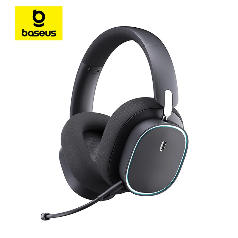 Baseus GH02 Gaming Wireless Headphone com microfone Over-Ear Fones de ouvido Bluetooth 5.3 40mm Driver 2.4G/Wireless/Cable RGB Fones de ouvido