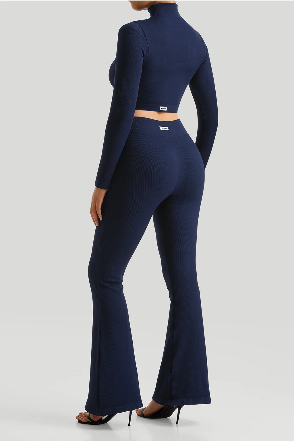 Conjunto de treino Canelado de 2 Peças Feminino Agasalho Fitness