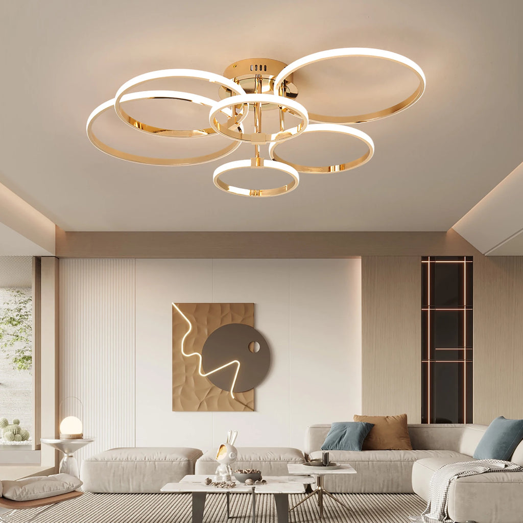 Lustre de teto moderno de led para sala de estar