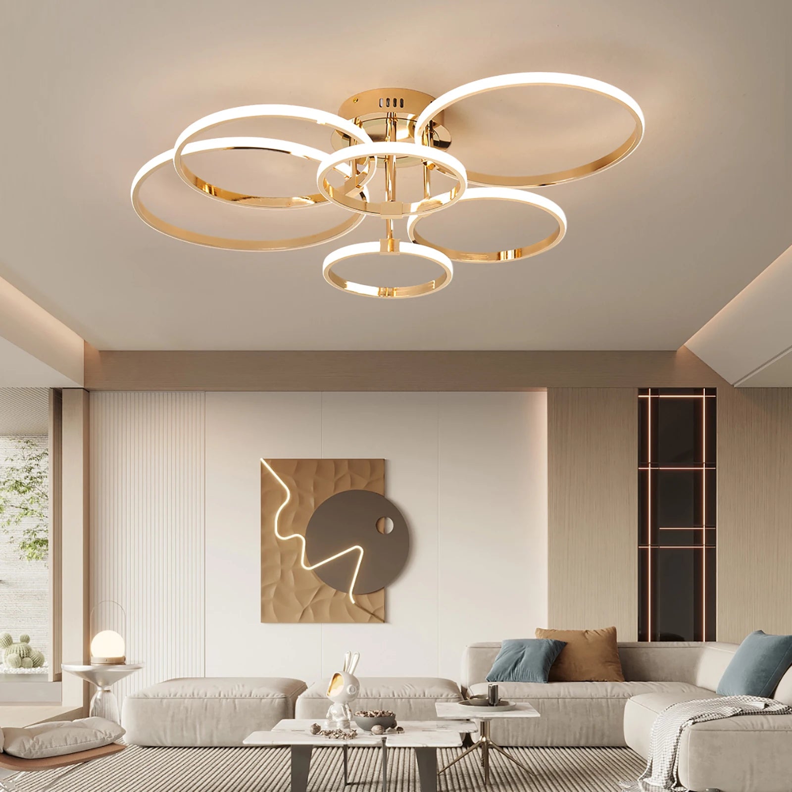 Lustre de teto moderno de led para sala de estar