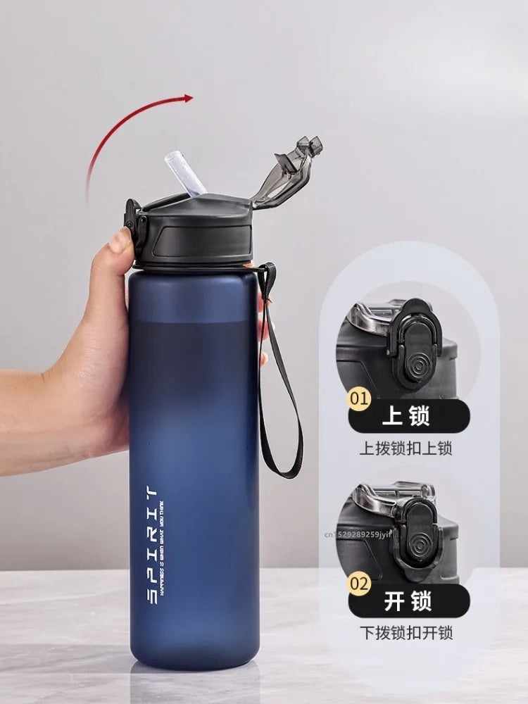 Garrafa de água de 750ml com marcador de tempo