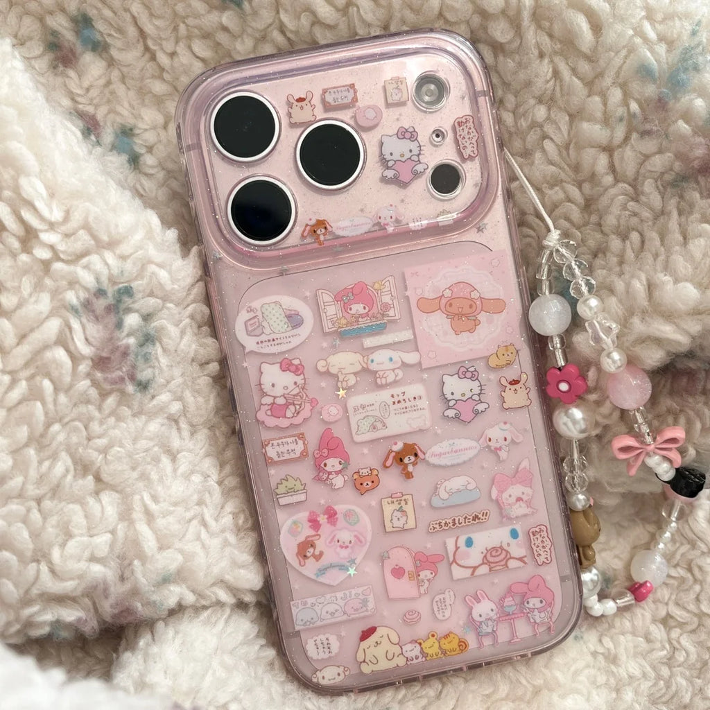 Capinha de celular TPU Antichoque com Corrente para iPhone