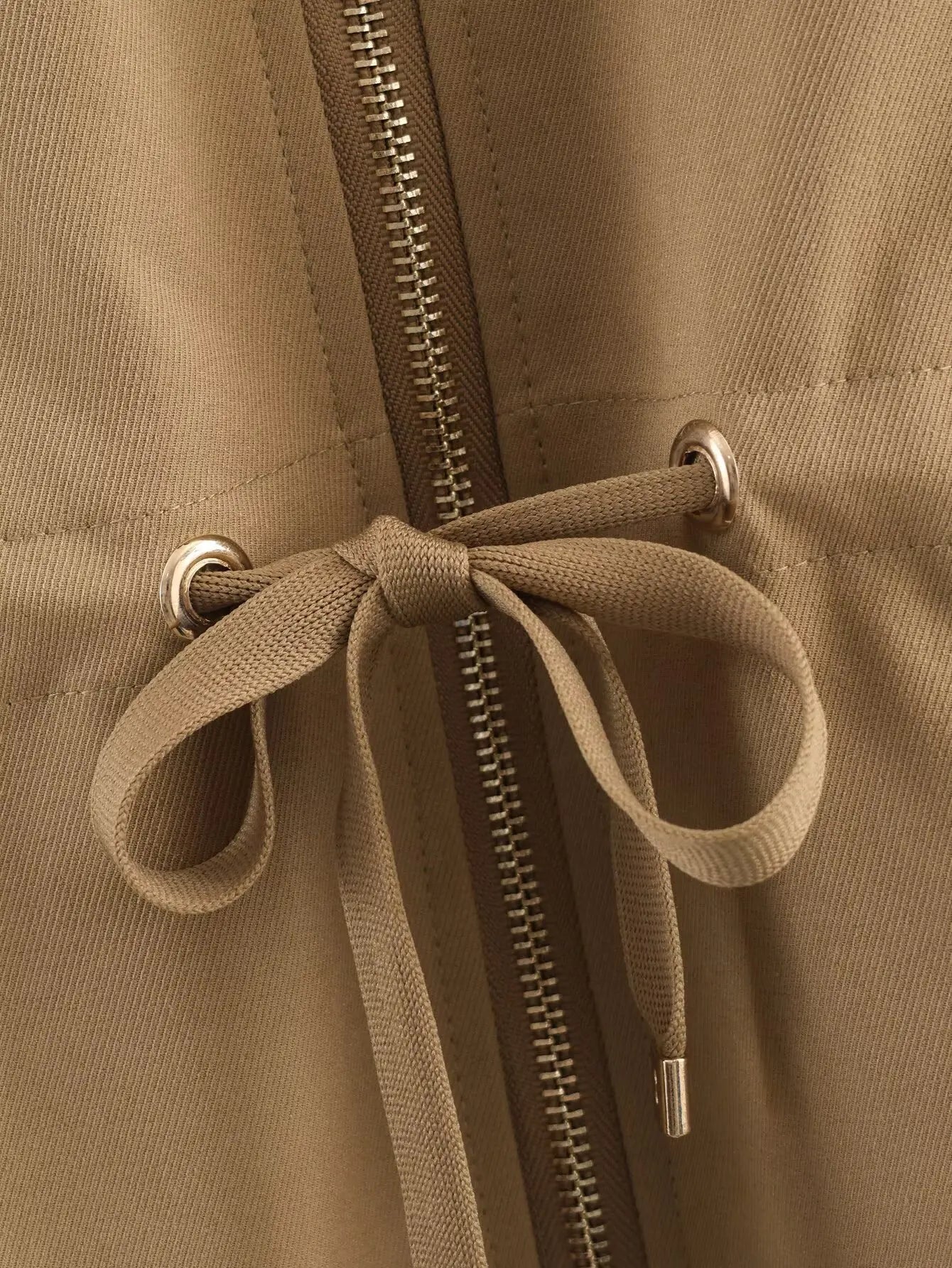 Conjunto feminino causal calças ternos mangas compridas jaquetas + calças com cordão conjunto cáqui