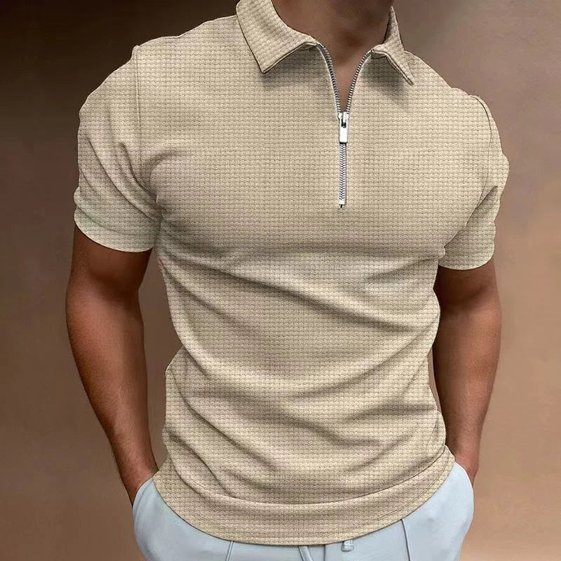 Camisa Polo Masculina com Zíper