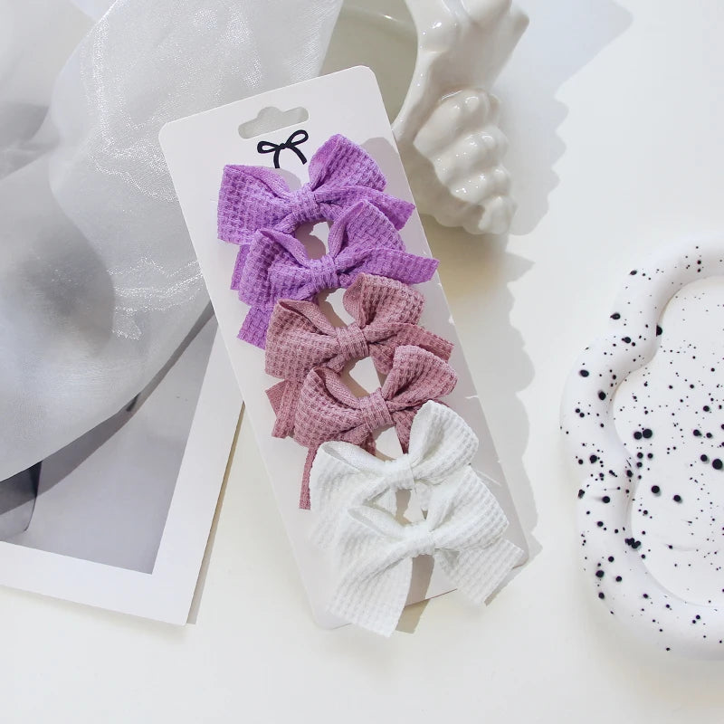 6/10 pçs/set nova fita  bowknot grampos de cabelo para crianças