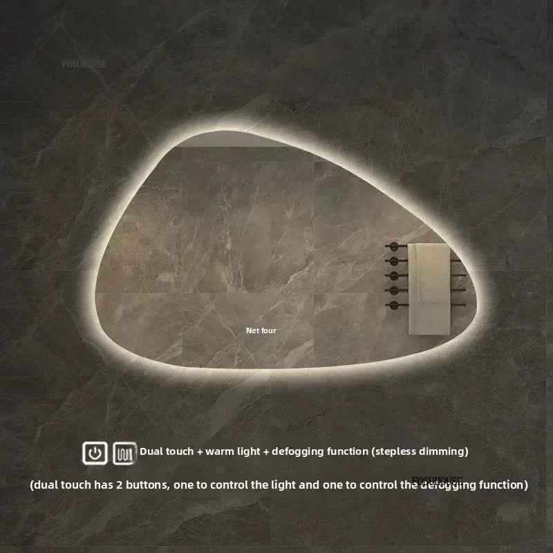 espelhos de  decoração irregular inteligente led luminoso