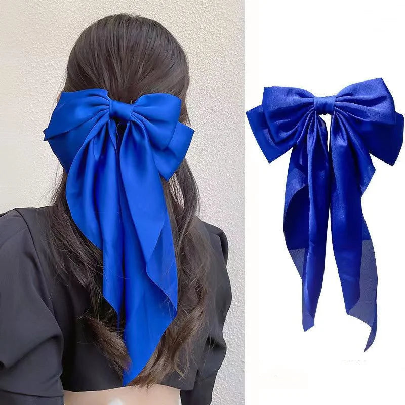 Monocromático Clip de cabelo , Grande Bowknot Presilhas