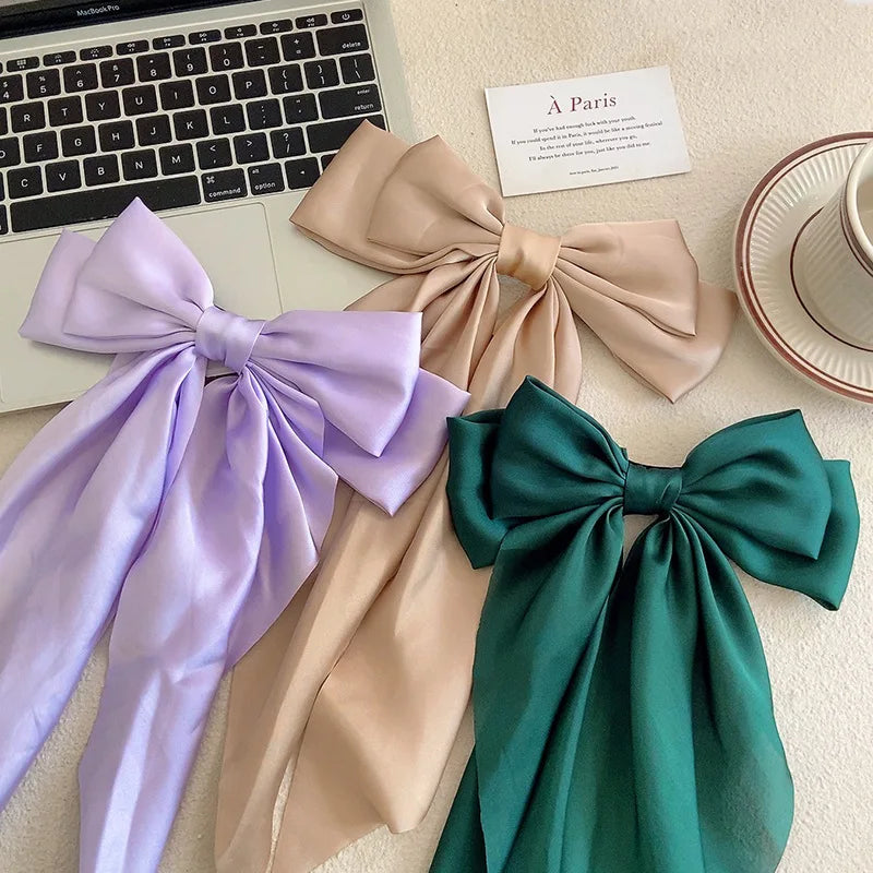 Monocromático Clip de cabelo , Grande Bowknot Presilhas
