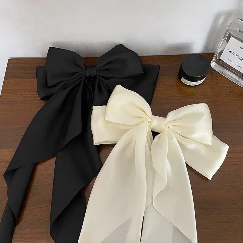 Monocromático Clip de cabelo , Grande Bowknot Presilhas