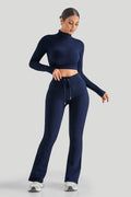 Conjunto de treino Canelado de 2 Peças Feminino Agasalho Fitness