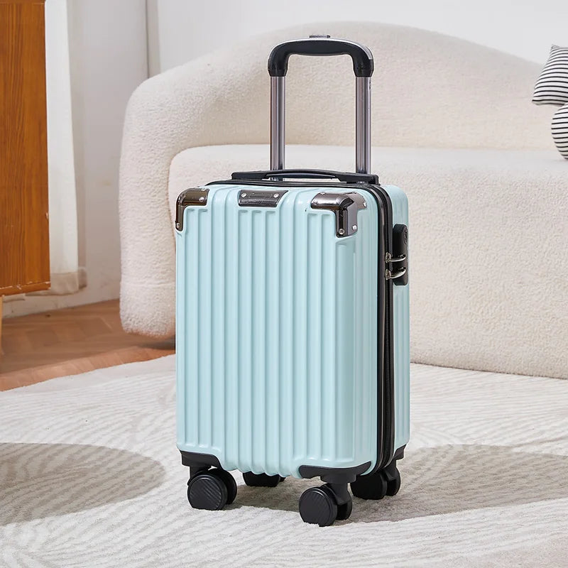 Moda 16 polegadas mala 2025 novo estilo pequeno leve maleta de transporte trole