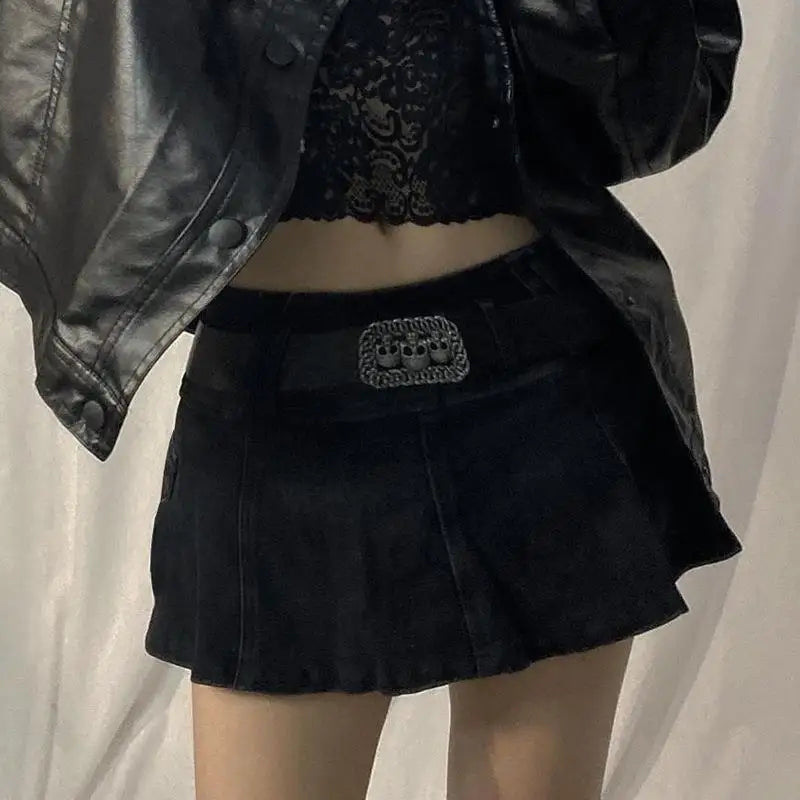 saia branca feminina cintura baixa y2k