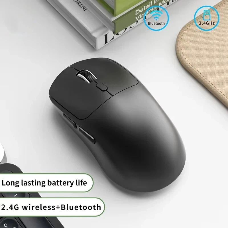 Mouse Lenovo Bluetooth 2.4G Sem Fio Três Modos Recarregável Ergonômico