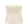Top Corset Elegante Sem Alças para Mulheres com Decote em V Frontal