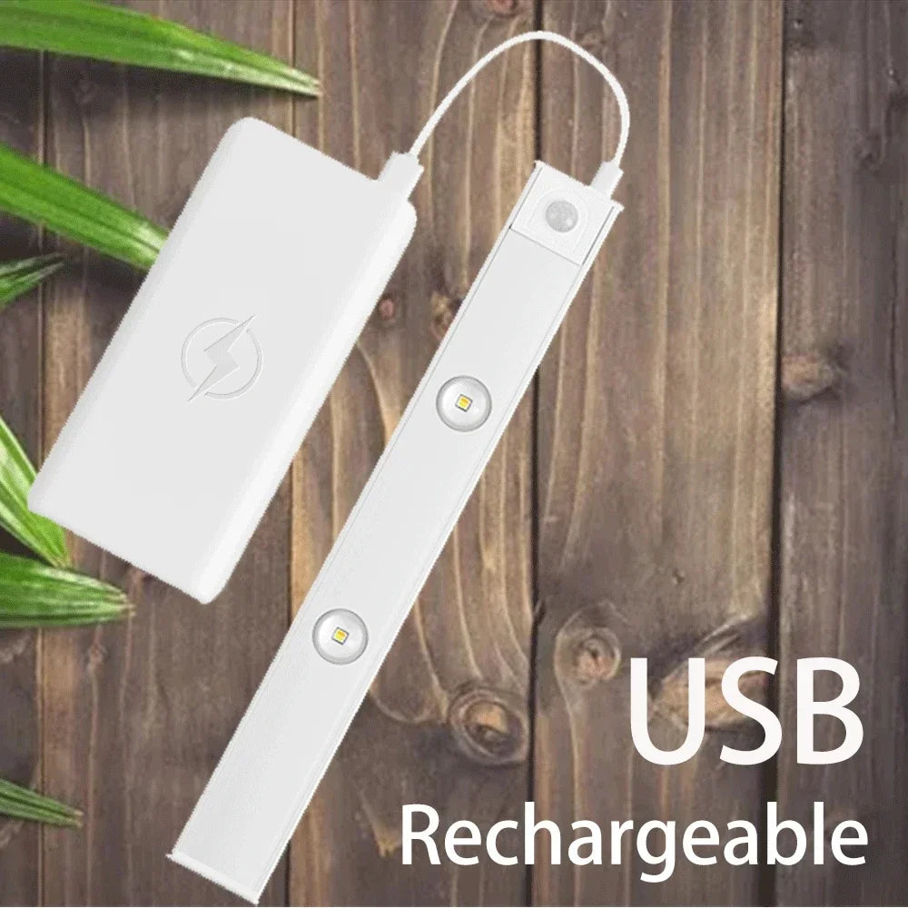 Armário led luz noturna sensor de movimento sem fio ultra fino sob a lâmpada do armário para cozinha quarto guarda-roupa iluminação interior