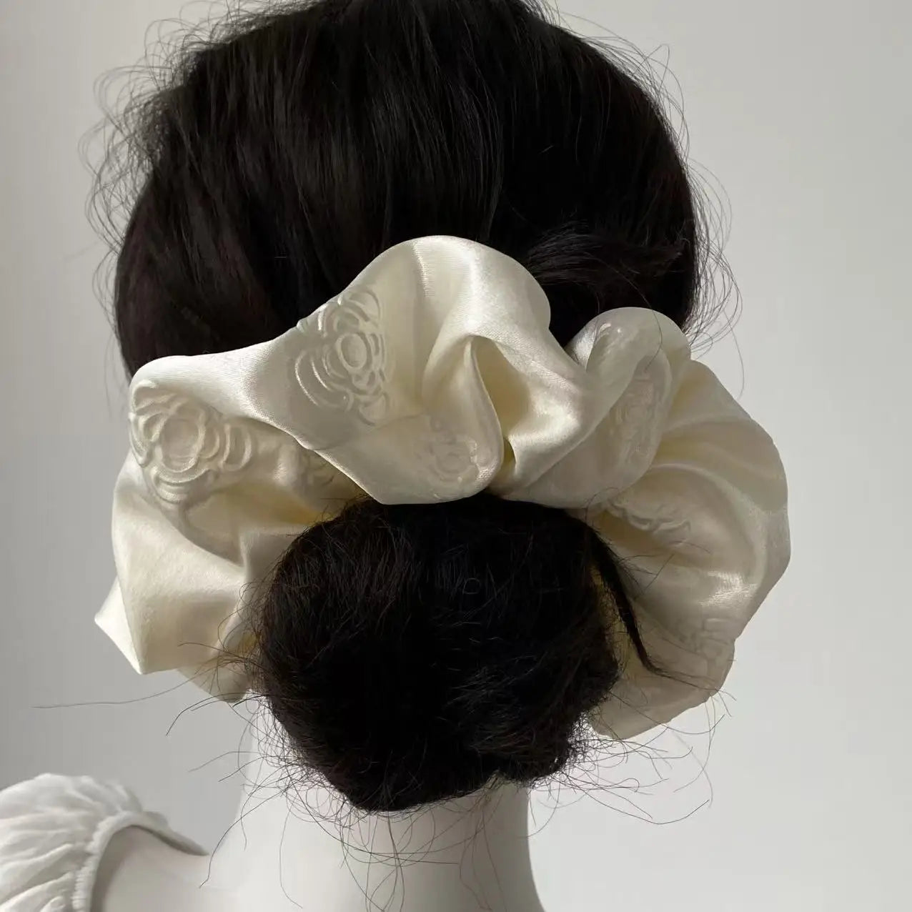 Xuxa de cabelo de cetim scrunchie lenço