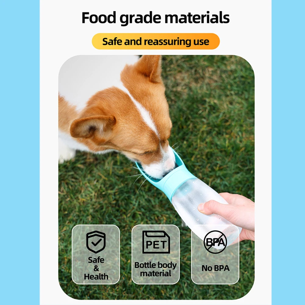 Garrafa de água portátil de 300ml 500ml para cães grandes, tigela de beber para cães pequenos, gatos, viagens, caminhadas, cachorros, dispensador de água para animais de estimação, copo para Labrador