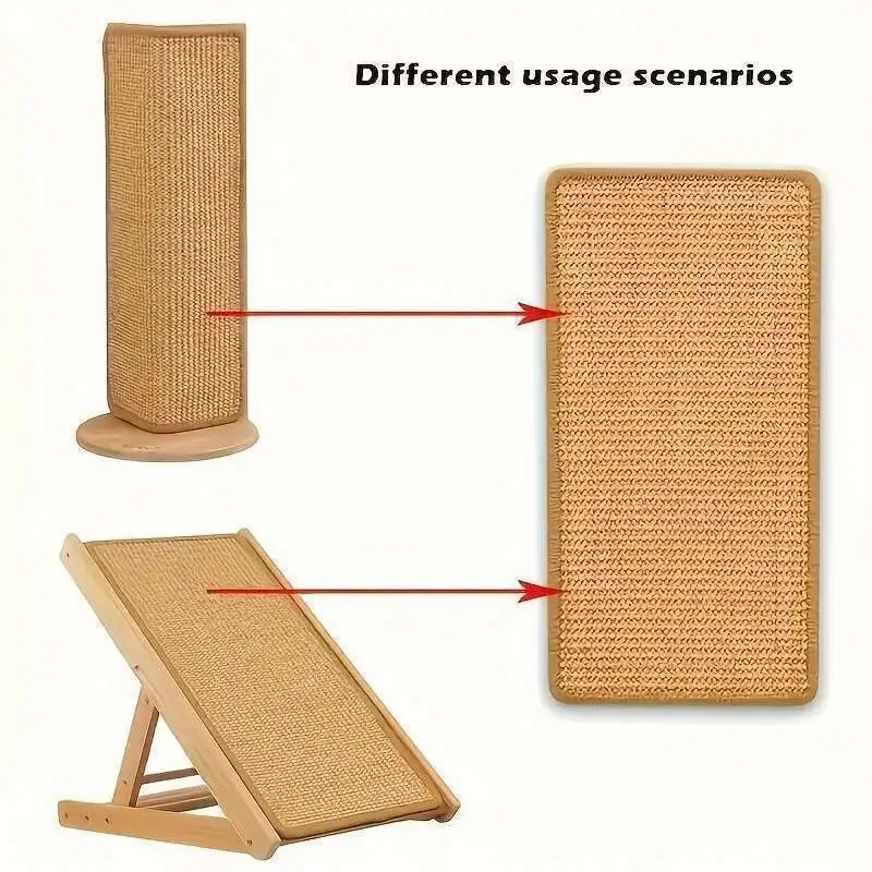 1pc durável corda de cânhamo gato e coelho placa de arranhar-sem bagunça sofá design de segurança, adesivo invisível mágico, exercício multi-camada