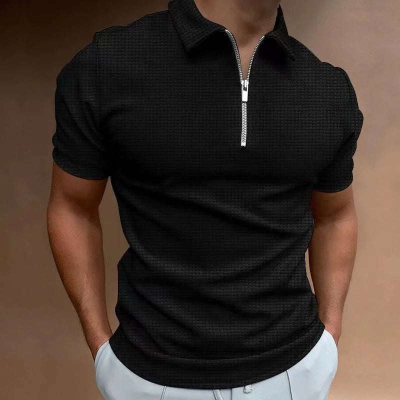 Camisa Polo Masculina com Zíper