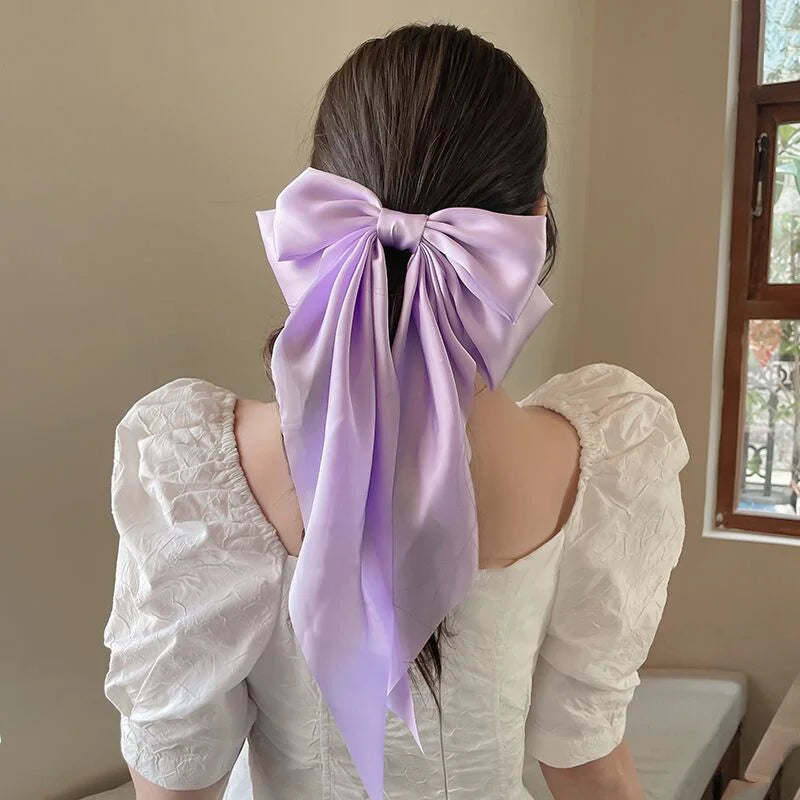 Monocromático Clip de cabelo , Grande Bowknot Presilhas