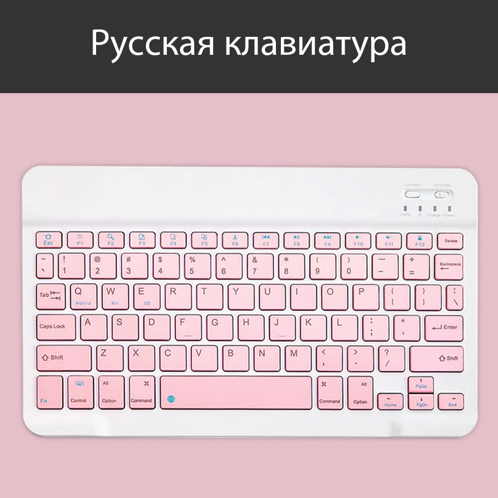Teclado sem fio rosa e mouse Para ios windows bluetooth