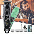 2025 nova máquina de cortar cabelo transparente display energia máquina de cortar cabelo barbeador elétrico masculino aparador para homem dropshipping