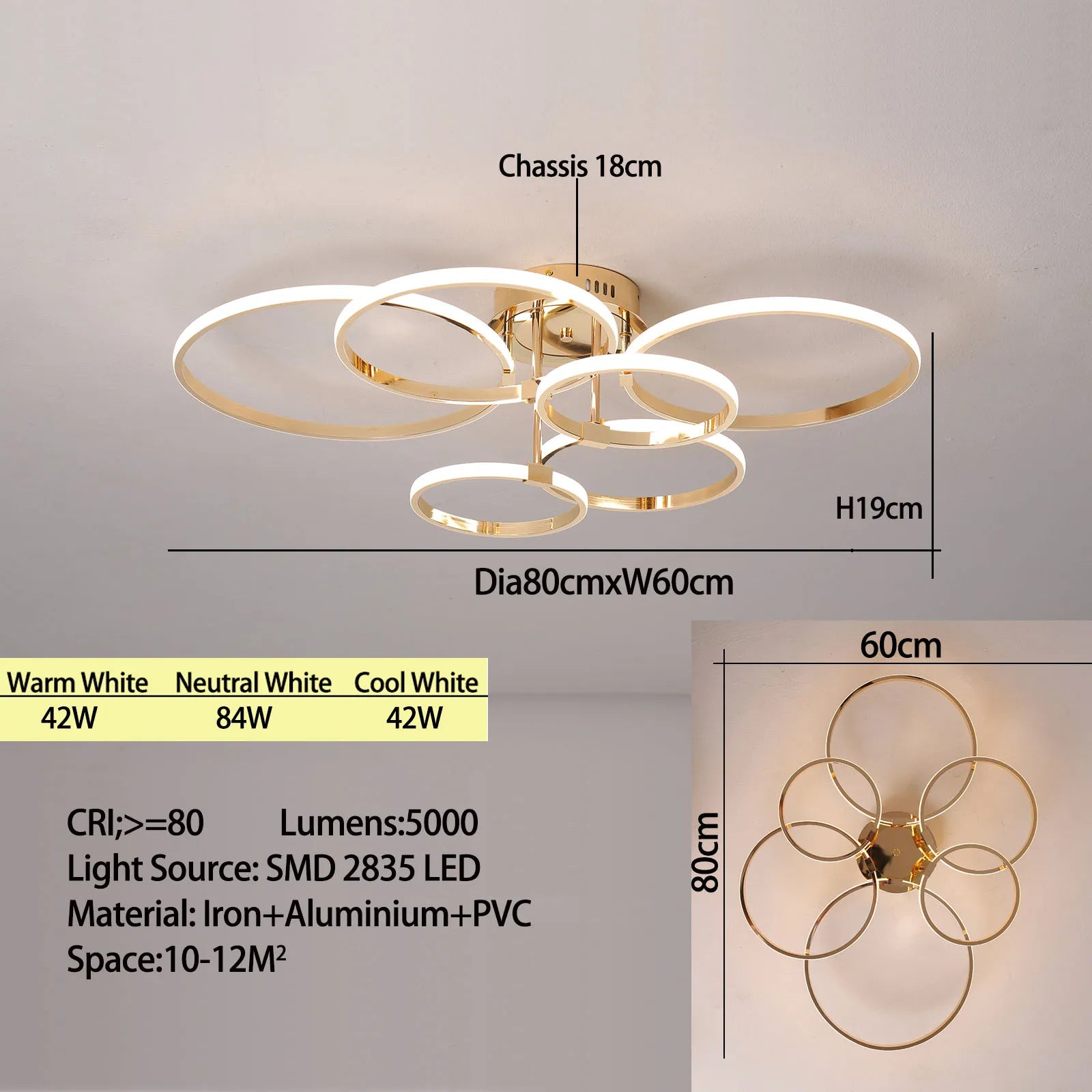 Lustre de teto moderno de led para sala de estar