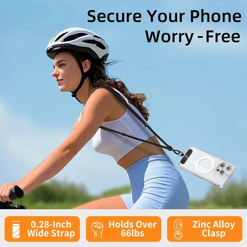 Cordão universal para telefone, colar crossbody, alça ajustável para iphone