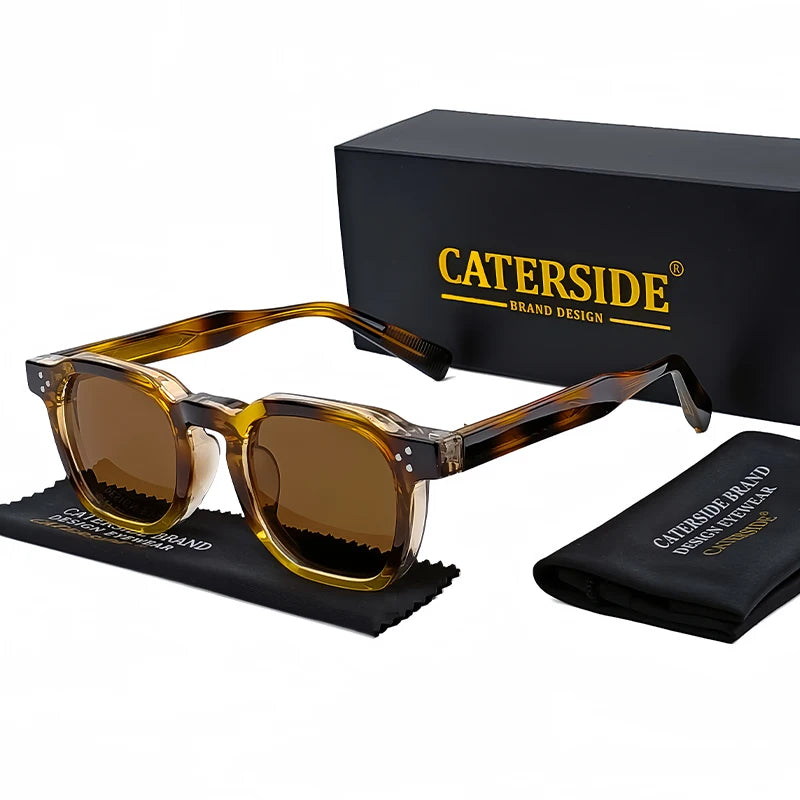Óculos de Sol CATERSIDE Fashion Masculinos com Armação Pequena Quadrada