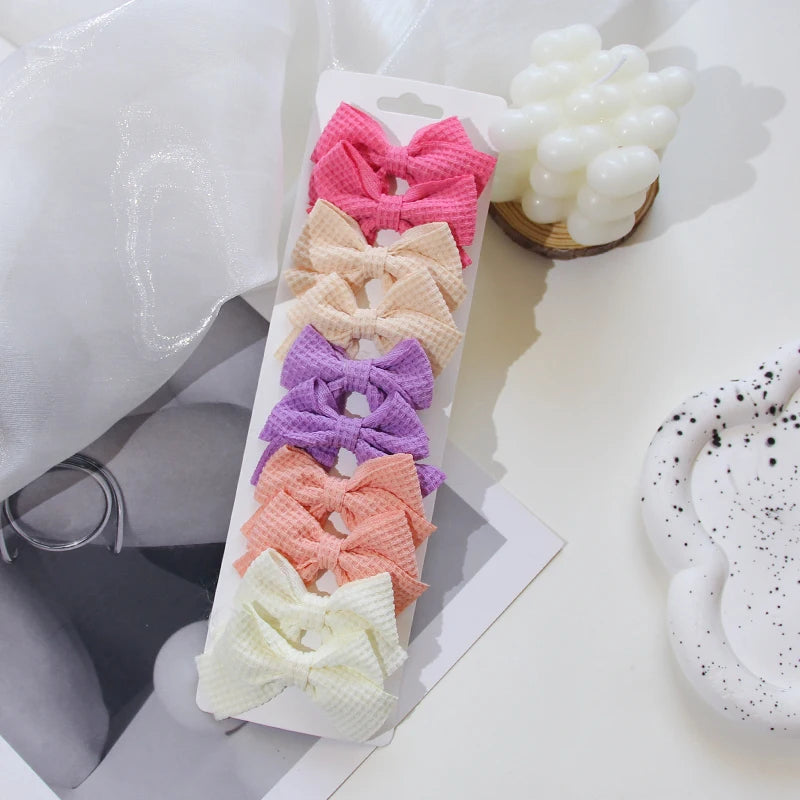 6/10 pçs/set nova fita  bowknot grampos de cabelo para crianças