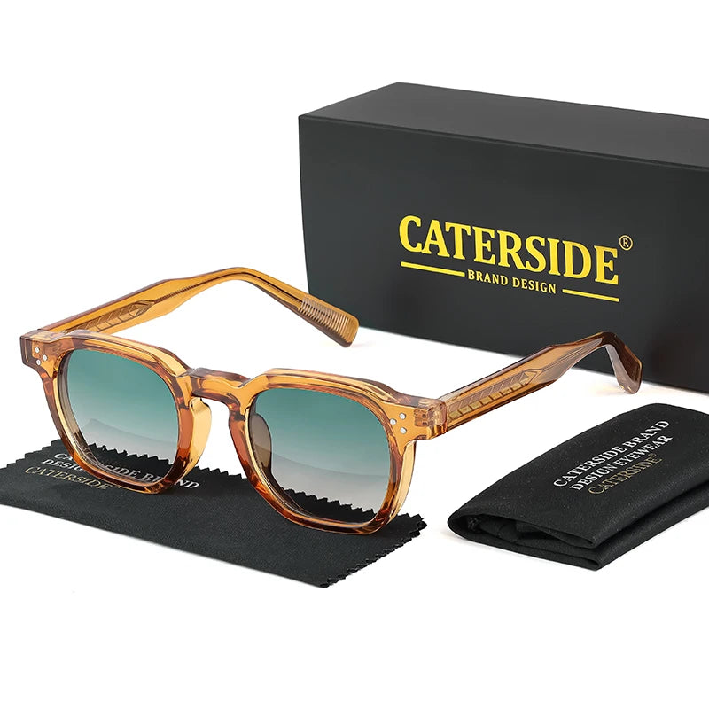 Óculos de Sol CATERSIDE Fashion Masculinos com Armação Pequena Quadrada