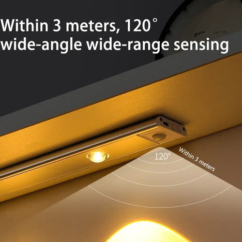 Armário led luz noturna sensor de movimento sem fio ultra fino sob a lâmpada do armário para cozinha quarto guarda-roupa iluminação interior