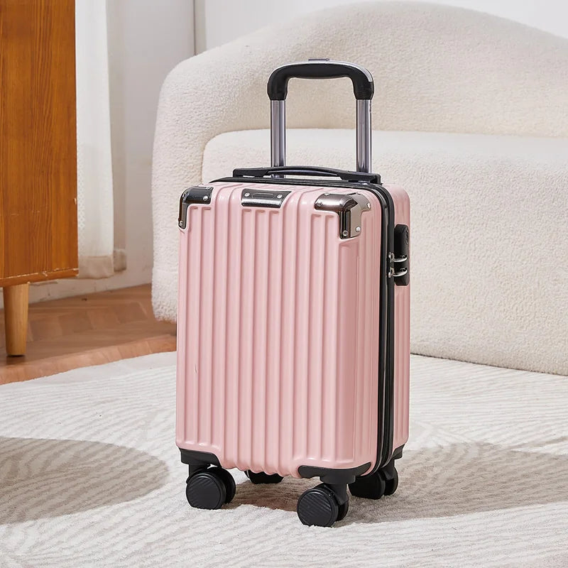 Moda 16 polegadas mala 2025 novo estilo pequeno leve maleta de transporte trole